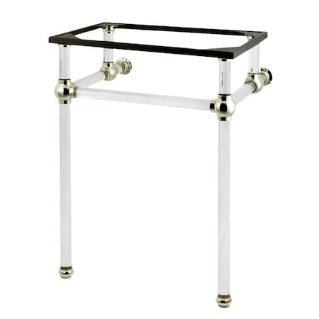 Fauceture Templeton 24" x 20-3/8" x 33-3/16" Acrylic Console Sink Legs, Nickel VAH282033PN